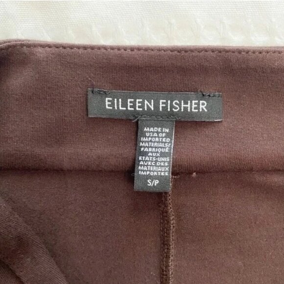 EILEEN FISHER BROWN LONG SLEEVE V-NECK VISCOSE BLEND STRETCH JERSEY MAXI DRESS - Picture 6 of 9